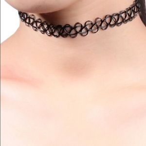 Black choker necklace